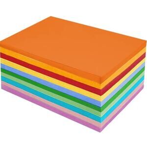 Construction Paper - 200 Sheets A4 Colored Paper Cardstock Paper-10 Colors
